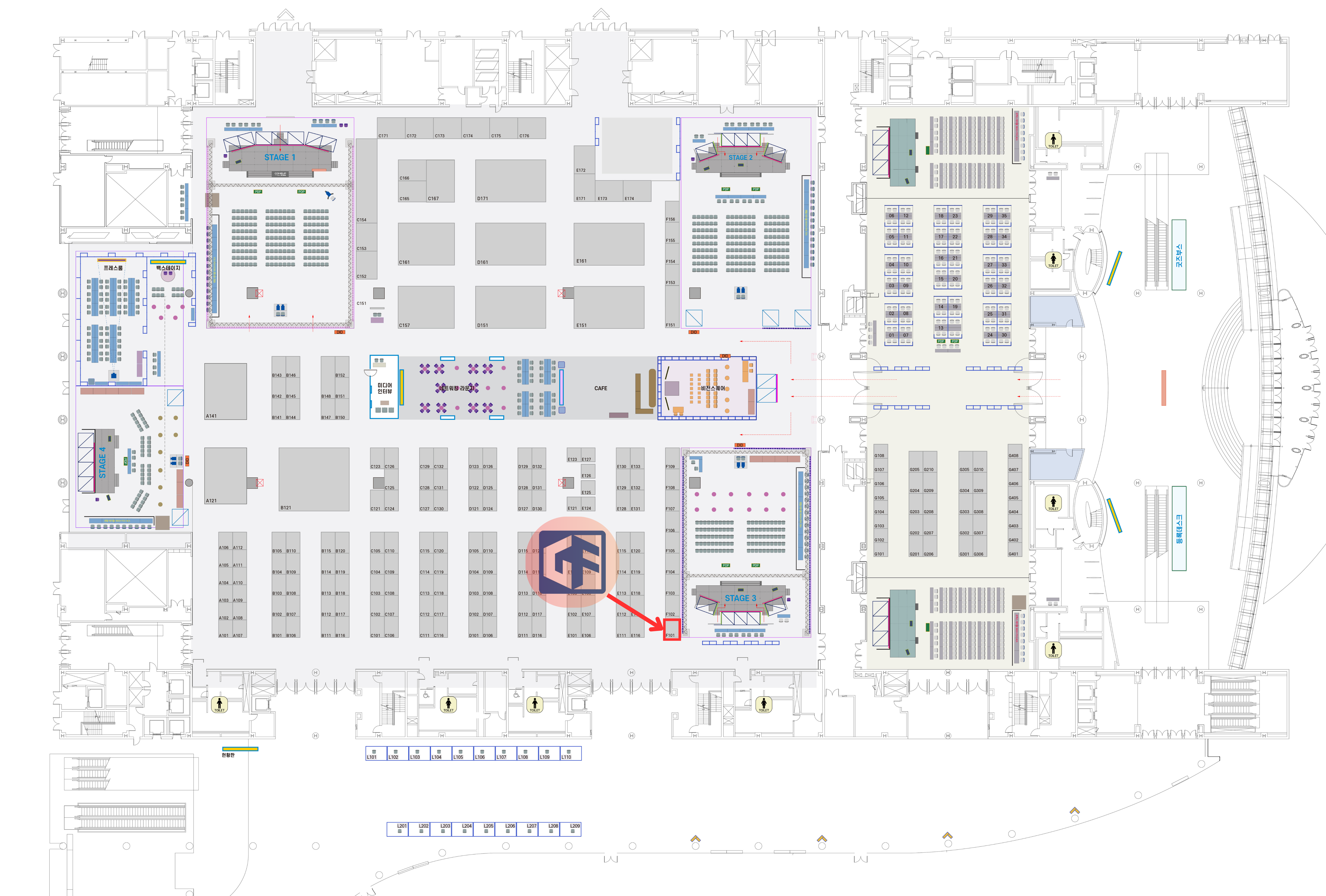 COMEUP 2025 부스 배치도